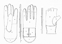 First goalkeeper gloves (GB 1885-7346 A).