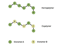 Polymermoleküle sind wie Perlenketten aus vielen, miteinander verknüpften Bausteinen, den Monomeren, aufgebaut