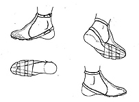 Light, sandal-type football shoe (DE-PS 376995)