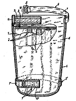 Schienbeinschtzer aus flexibler Schutzplatte mit Taschen fr streifenfrmige Schutzelemente: Befestigung mit zwei Gurten