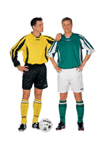 Customary football jerseys and shorts (copyright JAKO AG)